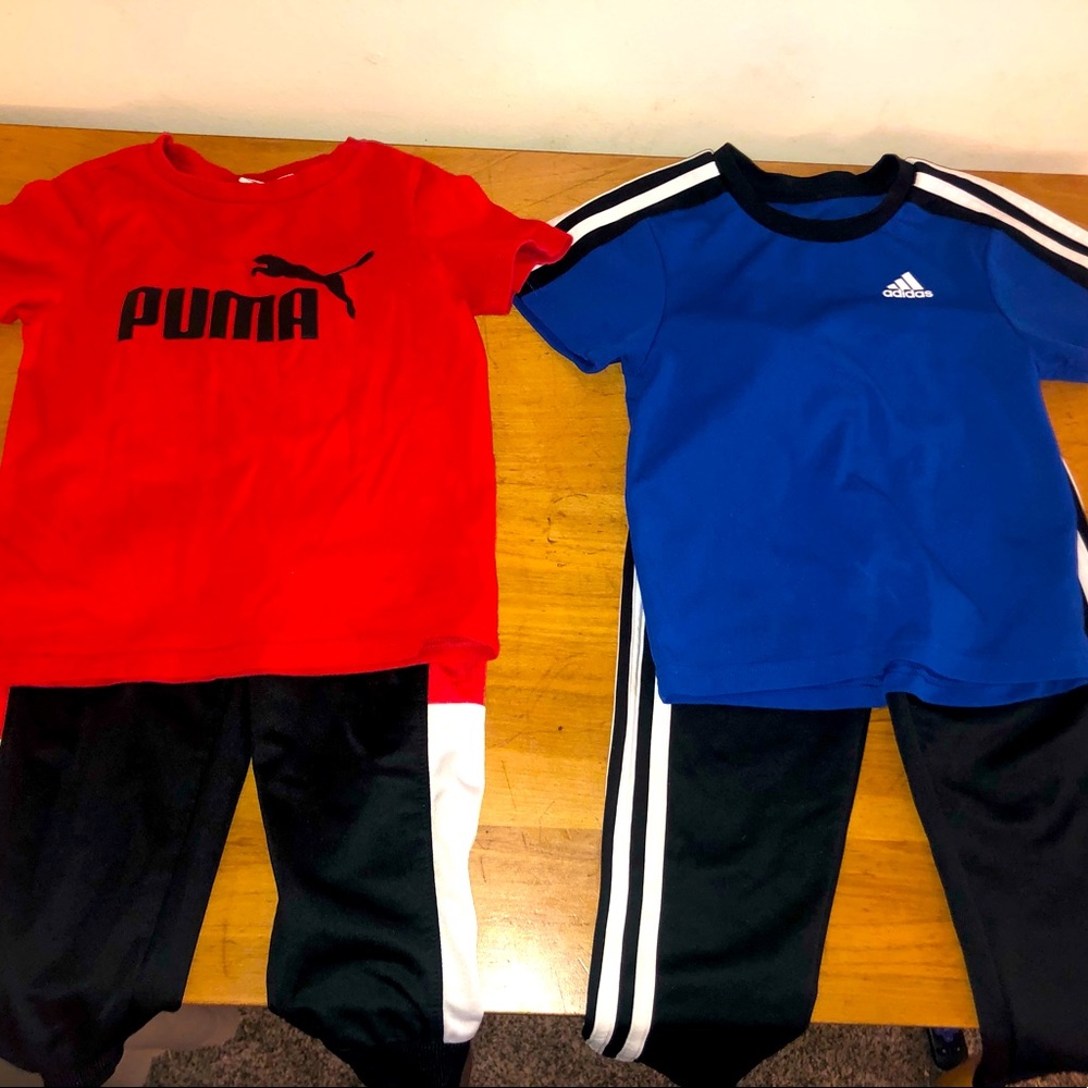 2 outfit bundle - Adidas’s boy outfit 4T - Puma outfit 4T